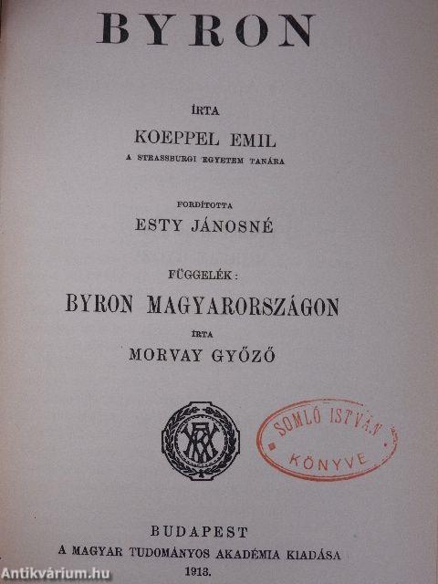 Komjáthy Jenő/Byron/Függelék: Byron Magyarországon