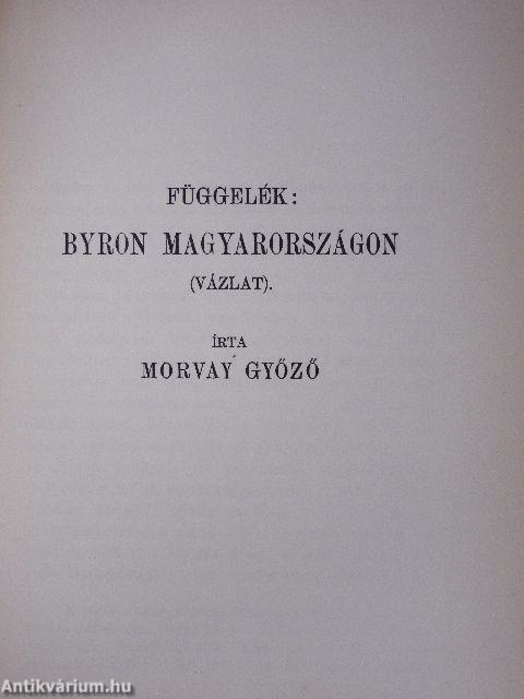 Komjáthy Jenő/Byron/Függelék: Byron Magyarországon