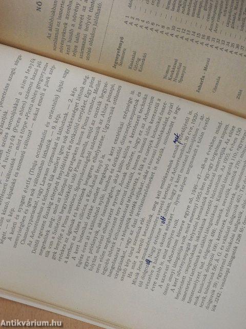 A szarvasi arborétum leírása és katalógusa