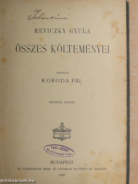 Reviczky Gyula összes költeményei