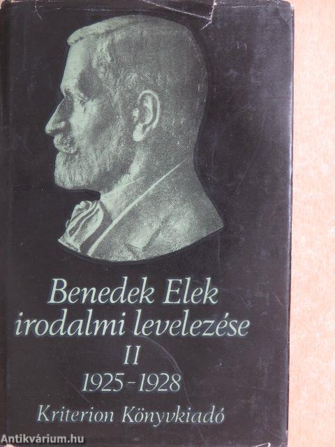 Benedek Elek irodalmi levelezése II.