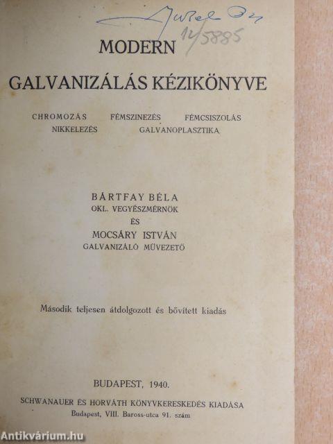 Modern galvanizálás kézikönyve