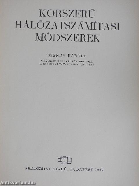 Korszerű hálózatszámítási módszerek