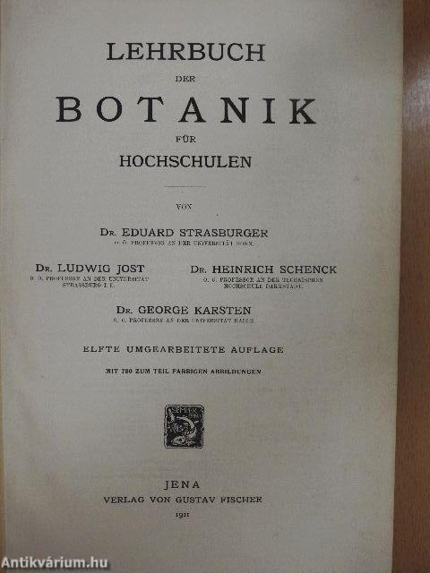 Lehrbuch der Botanik für Hochschulen