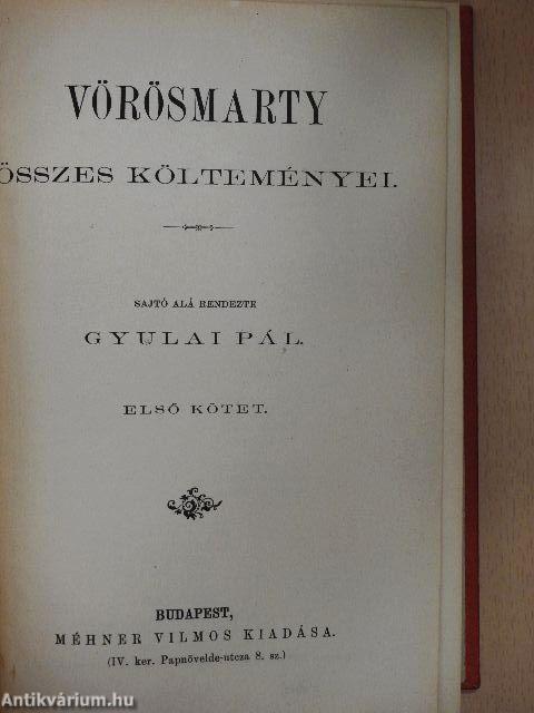 Vörösmarty összes költeményei I-II.