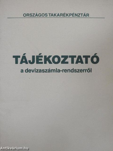 Tájékoztató a devizaszámla-rendszerről