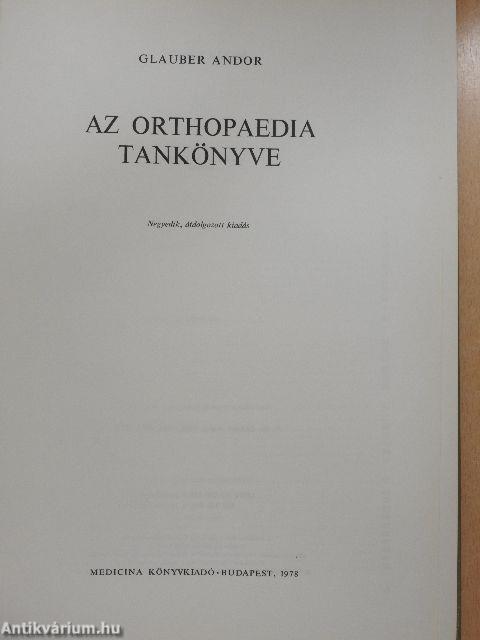 Az orthopaedia tankönyve