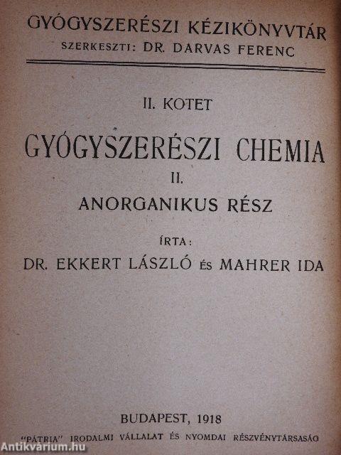 Gyógyszerészi chemia I-II.