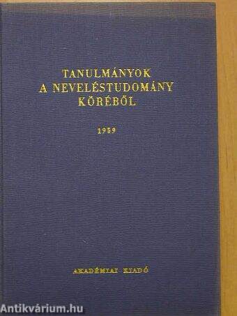 Tanulmányok a neveléstudomány köréből 1959