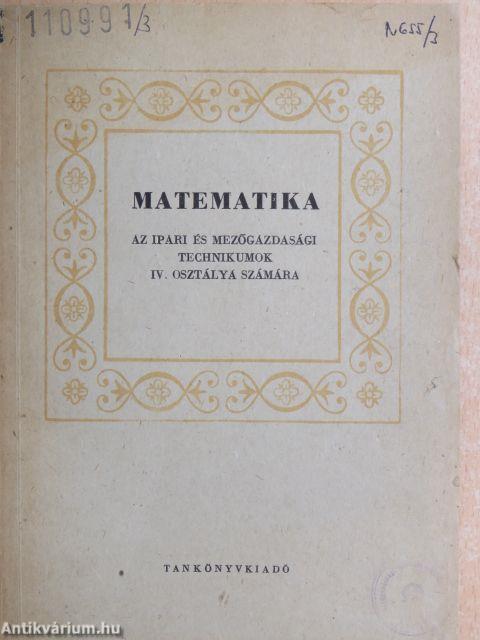 Matematika IV.