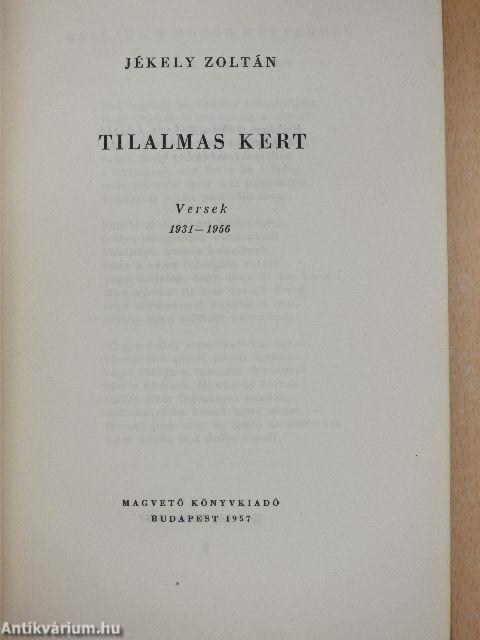 Tilalmas kert