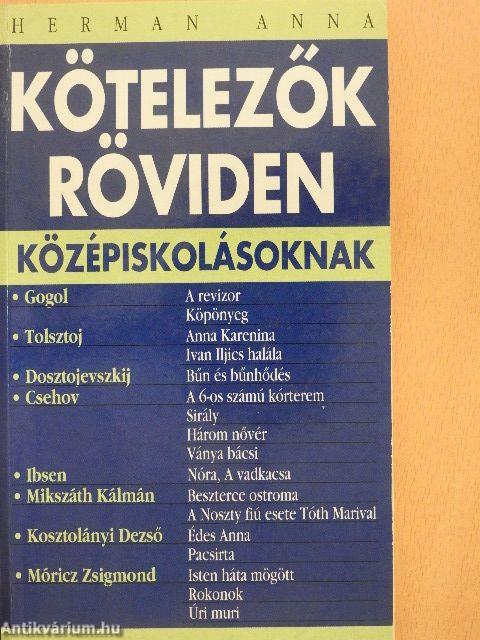 Kötelezők röviden középiskolásoknak 3.