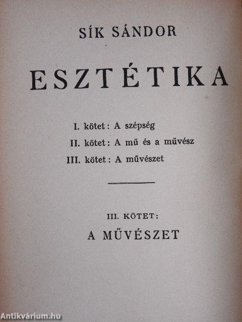 Esztétika III.