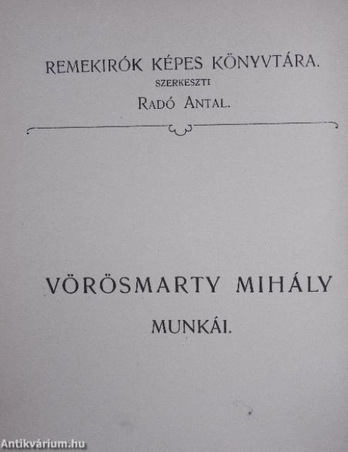 Vörösmarty Mihály munkái I.