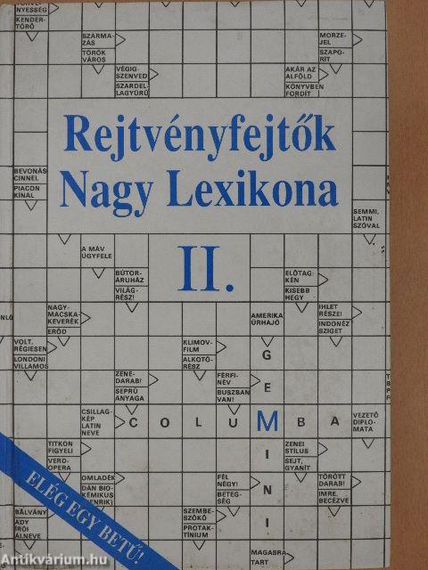 Rejtvényfejtők Nagy Lexikona II.