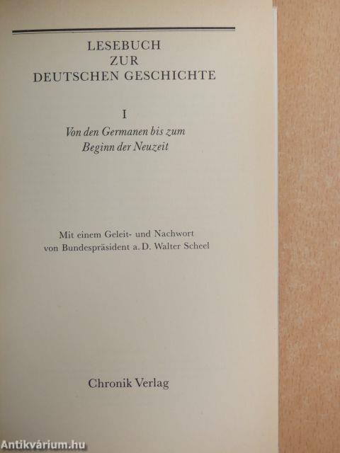 Lesebuch zur Deutschen Geschichte I-III