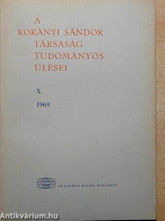 A Korányi Sándor Társaság tudományos ülései X.