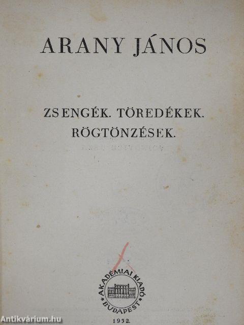 Arany János összes művei VI.