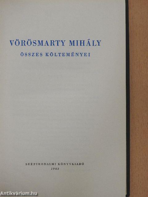 Vörösmarty Mihály összes költeményei II. (töredék)