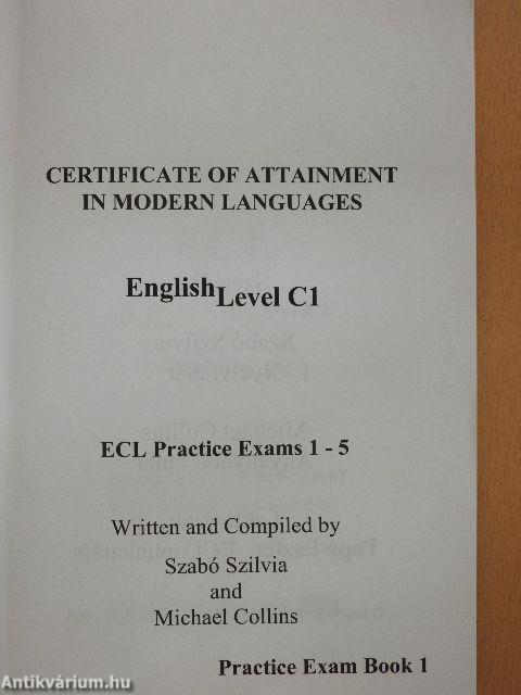 ECL - Practice Exam Book 1 - CD-vel