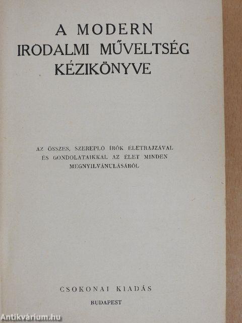 A modern irodalmi műveltség kézikönyve