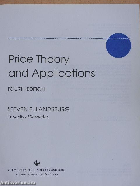 Price Theory and Applications