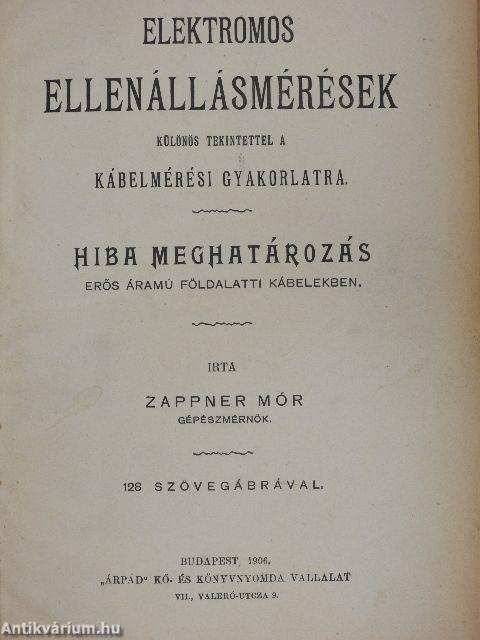 Elektromos ellenállásmérések különös tekintettel a kábelmérési gyakorlatra