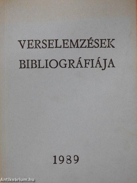 Verselemzések bibliográfiája