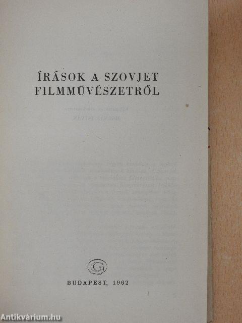 Írások a szovjet filmművészetről