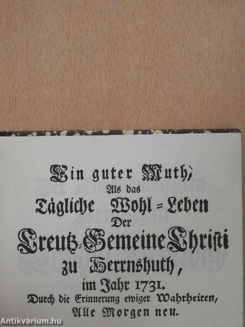 Ein guter Muth, als das tägliche Wohl-Leben der Creutz-Gemeine Christi zu Herrnshuth, im Jahr 1731. (gótbetűs)