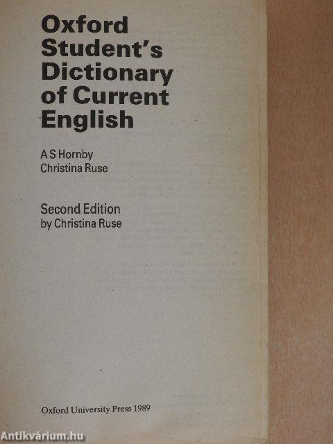 Oxford Student's Dictionary of Current English