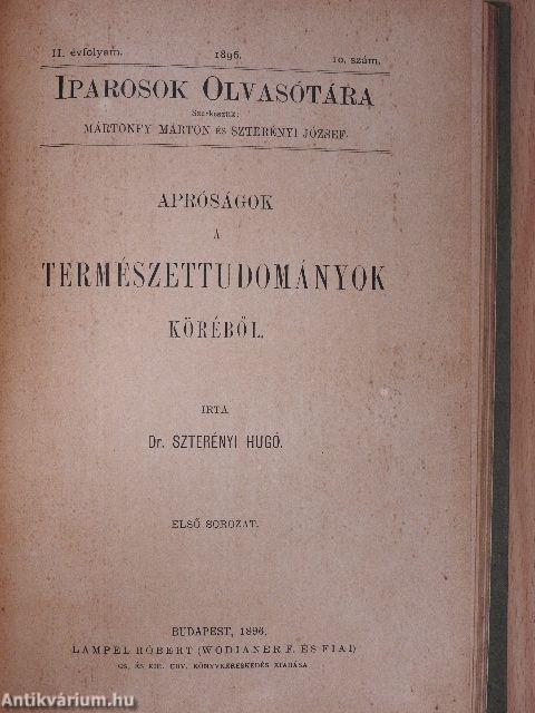 Iparosok olvasótára 1896-1898. (vegyes számok) (4 db)