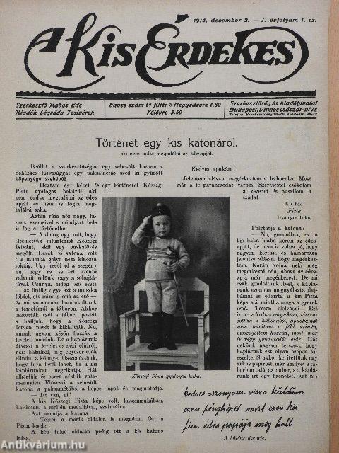 Az Érdekes Ujság 1913. január-december/A kis érdekes 1914. december. I-III.