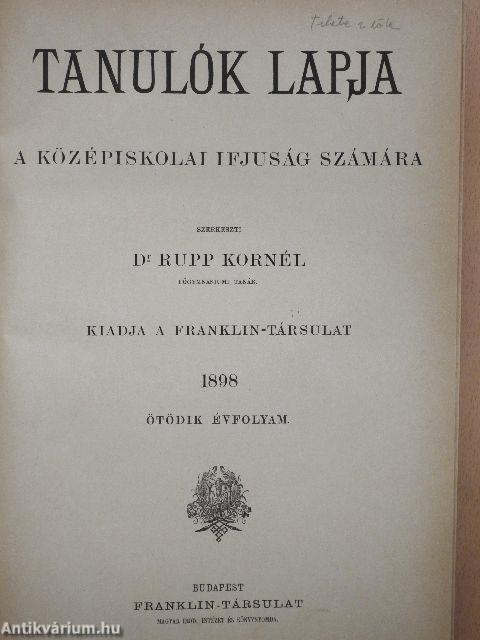 Tanulók lapja 1897. Mutatványszám/1898. január-december I-II.