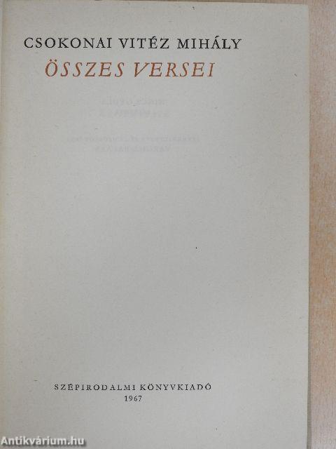 Csokonai Vitéz Mihály összes versei I. (töredék)