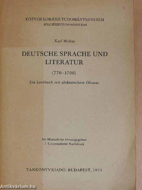 Deutsche Sprache und Literatur (770-1700)