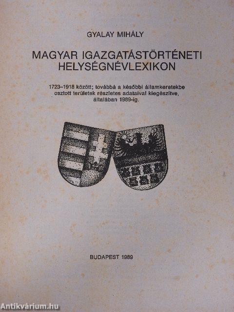 Magyar igazgatástörténeti helységnévlexikon