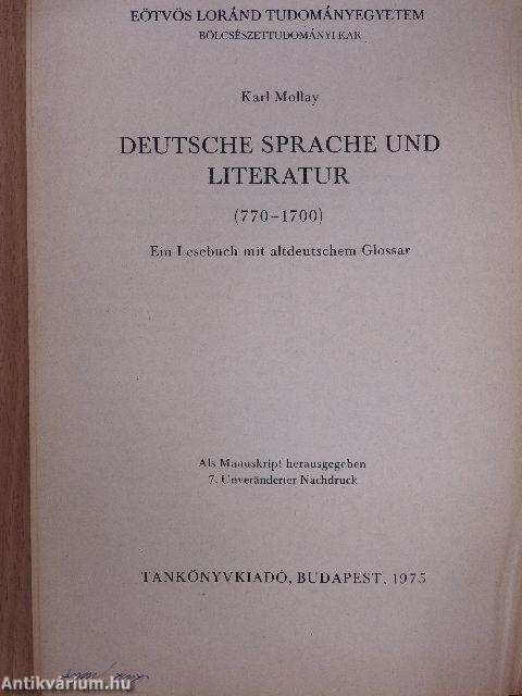 Deutsche Sprache und Literatur (770-1700)