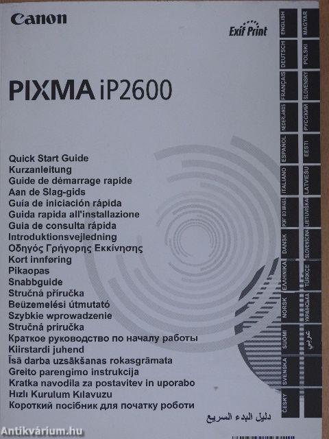 Canon PIXMA iP2600 - Quick Start Guide - CD-vel