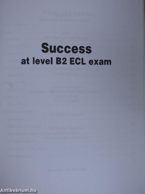 Success at level B2 ECL exam - CD-vel