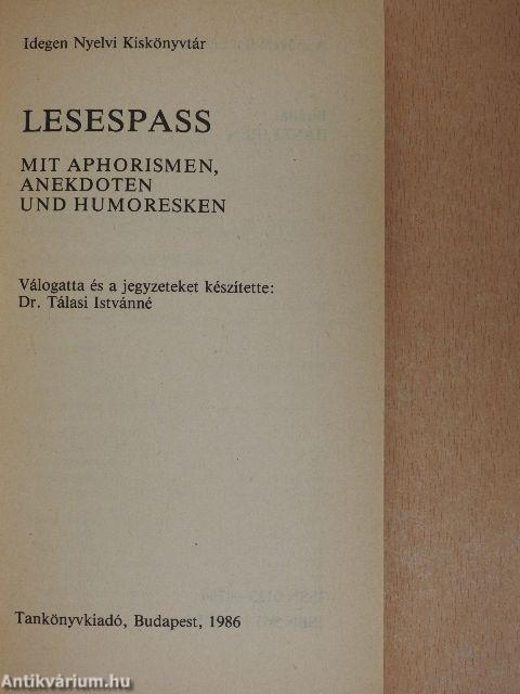 Lesespass mit Aphorismen, Anekdoten und Humoresken