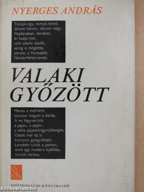 Valaki győzött (dedikált példány)