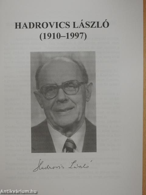 Hadrovics László (dedikált példány)