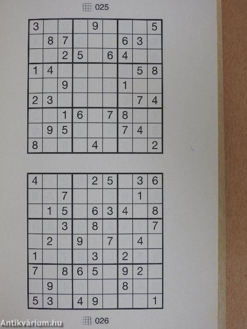 365 vadonatúj sudoku kezdőknek