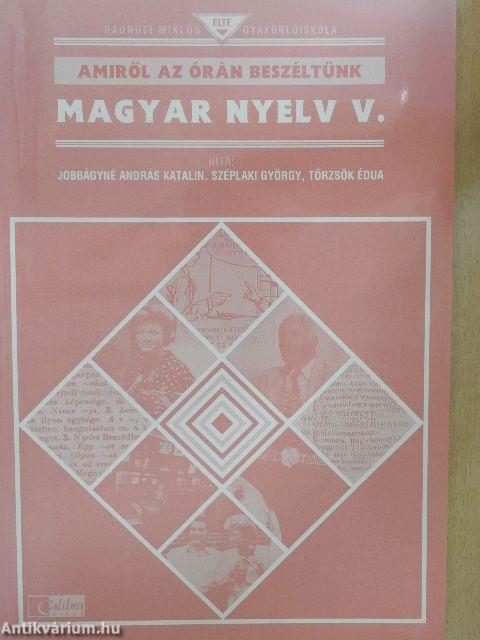 Magyar nyelv V.