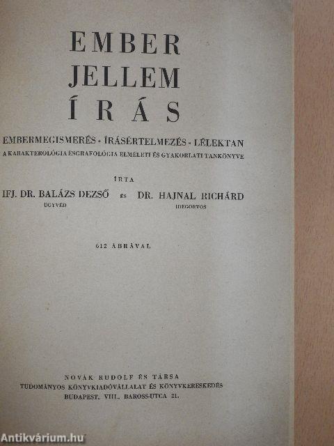 Ember, jellem, írás