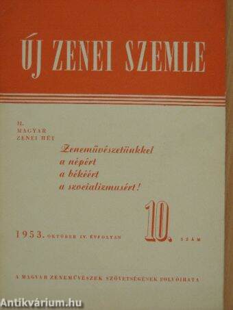 Új Zenei Szemle 1953. október