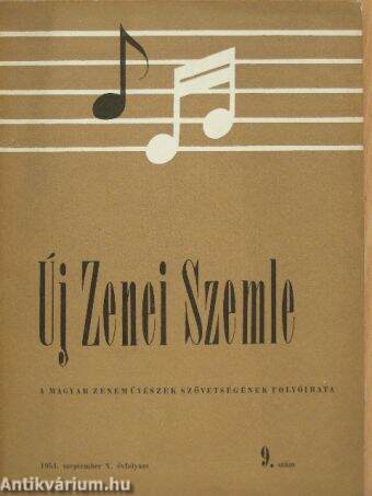 Új Zenei Szemle 1954. szeptember