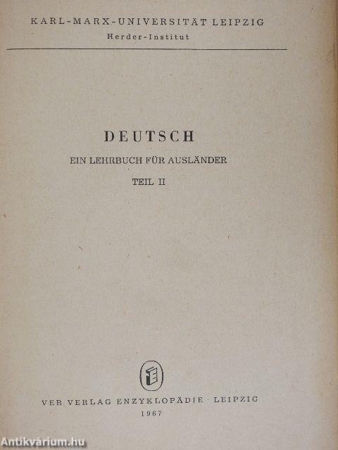 Deutsch - Ein Lehrbuch für Ausländer II.