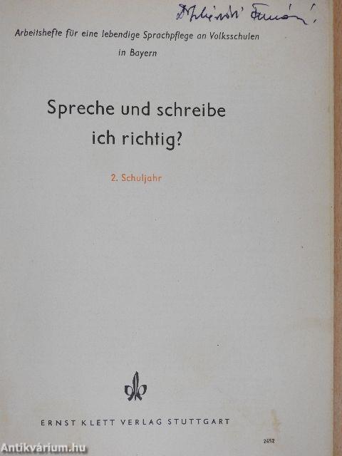 Spreche und schreibe ich richtig?